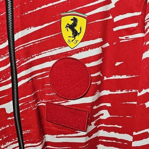 Puma x Ferrari Red and White Men's Jacket Medium Rosso Corsa New - Picture 3 of 12